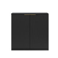SIDEBOARD Schwarz 80/40/80 cm - Schwarz, Holzwerkstoff (80/80/40cm) - PANGIVO
