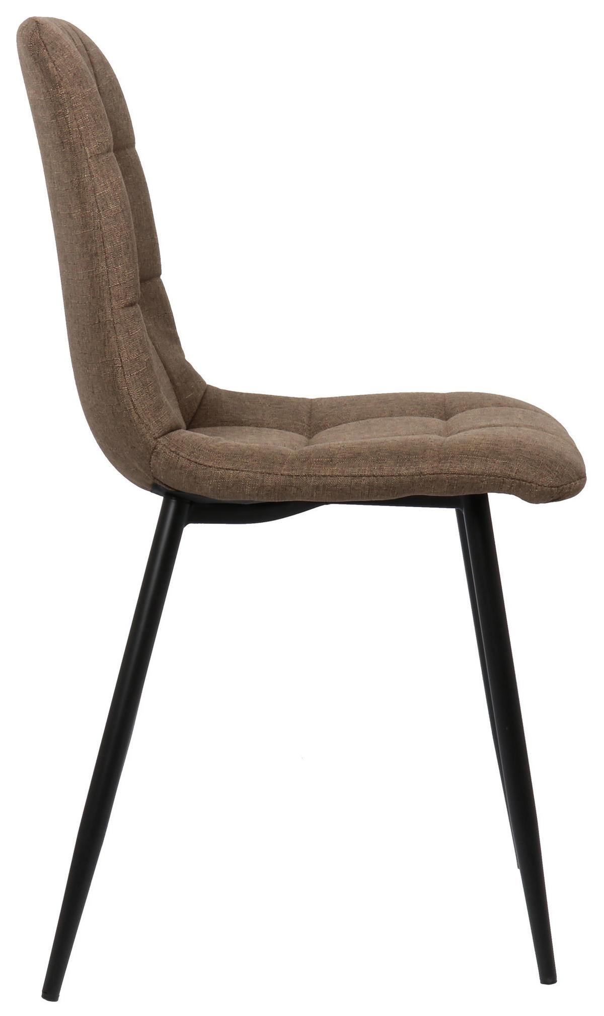 ESSZIMMERSTUHL Till Stoff, Gestell Metall matt Schwarz Braun - Schwarz/Braun, Textil/Metall (45/88/52cm) - TPFLiving