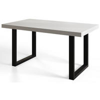 ESSZIMMERTISCH LOFT-U, ausziehbarer Tisch 140-240X80X77 cm, Farbe: Schwarz, mit Metallbeinen in Farbe Schwarz - Schwarz/Weiß, Holzwerkstoff (140/80/77cm) - Alpi-Möbel