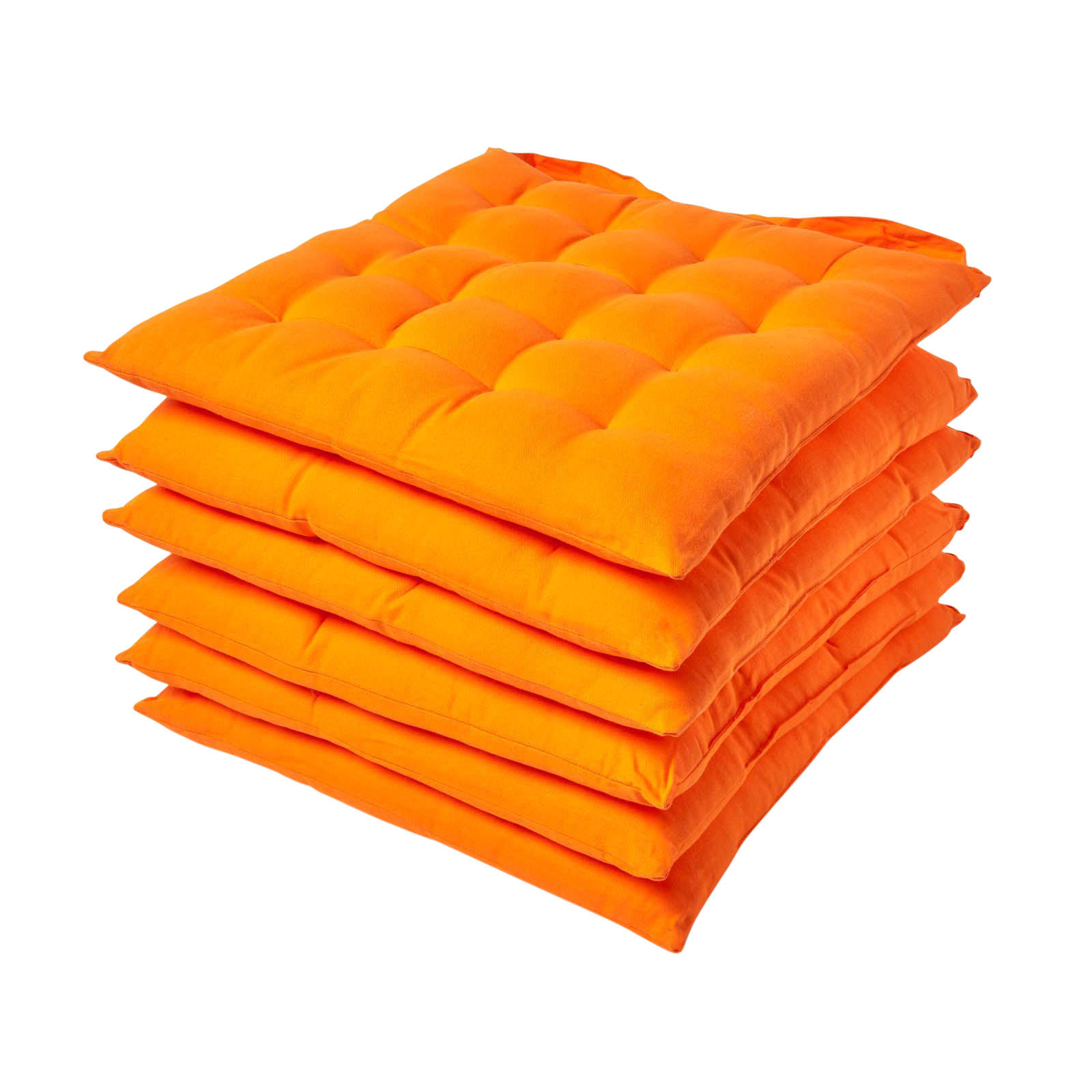 STUHLKISSEN 6er-Set orange 40/40/6,5 cm - Orange, Textil (40/40/6.5cm) - Homescapes