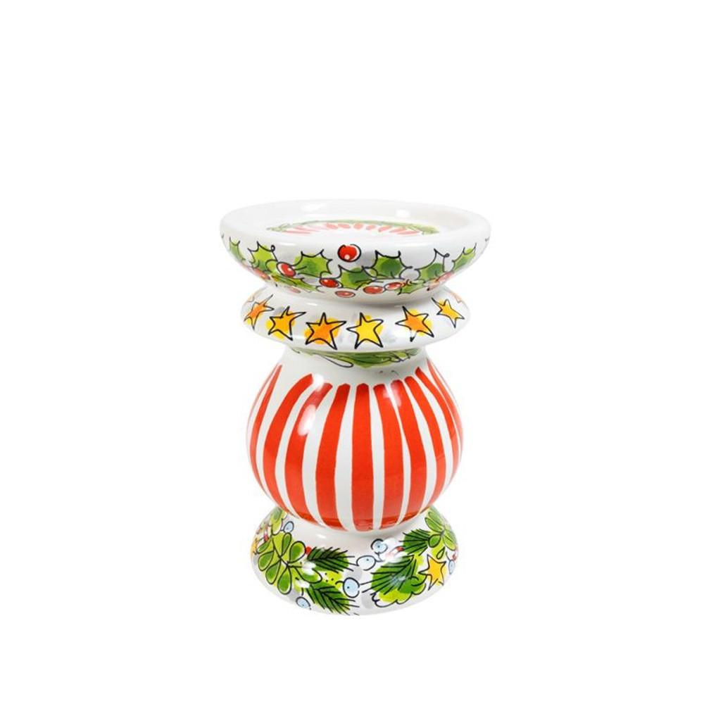 KERZENHALTER Weihnachten in Bunt - 15cm - Multicolor, Keramik (10.1/15/10cm) - Blond Amsterdam