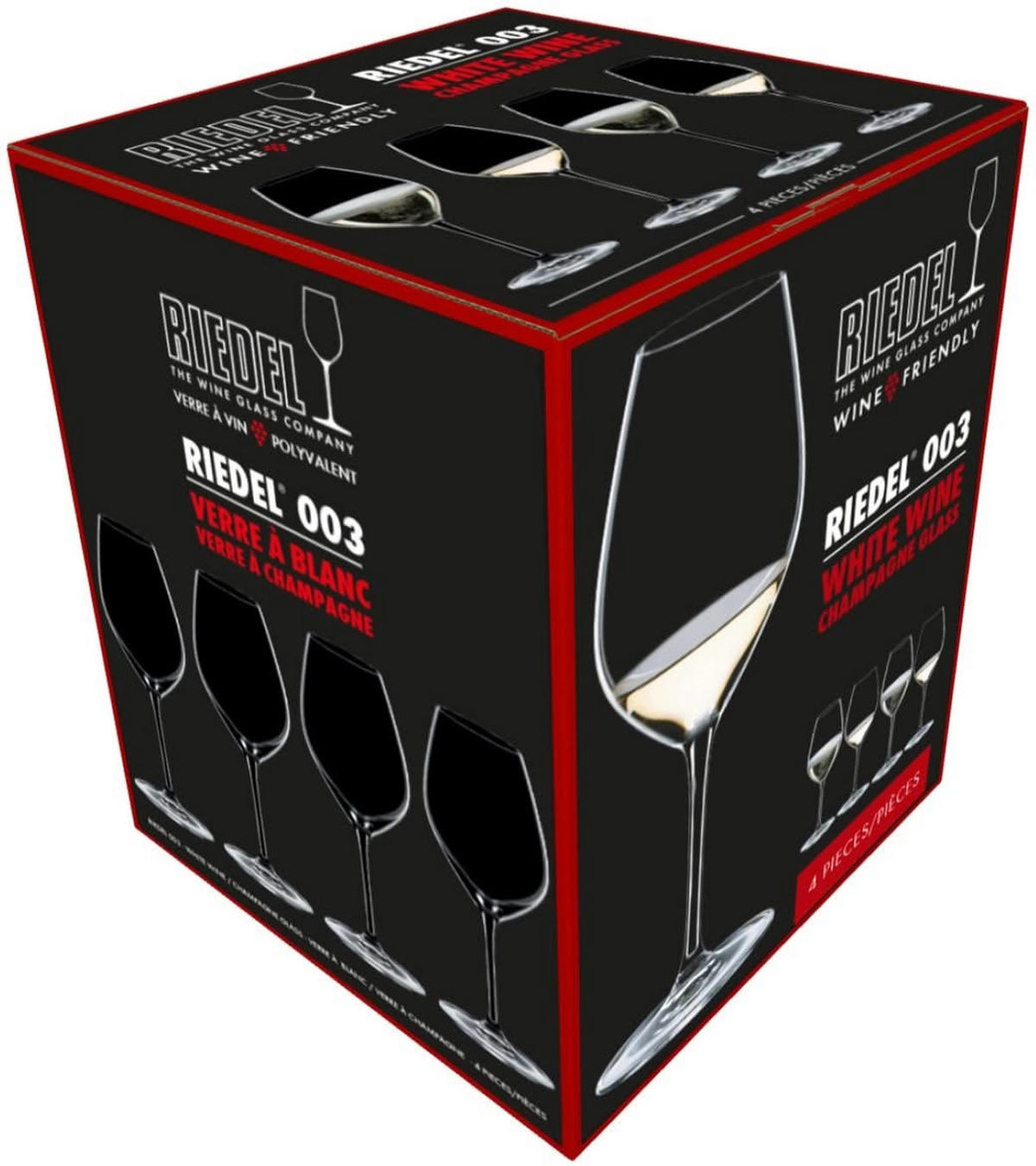 CHAMPAGNERGLAS Wine Friendly, 4er Set, Kristallglas - Transparent, Glas (0.4L) - Riedel