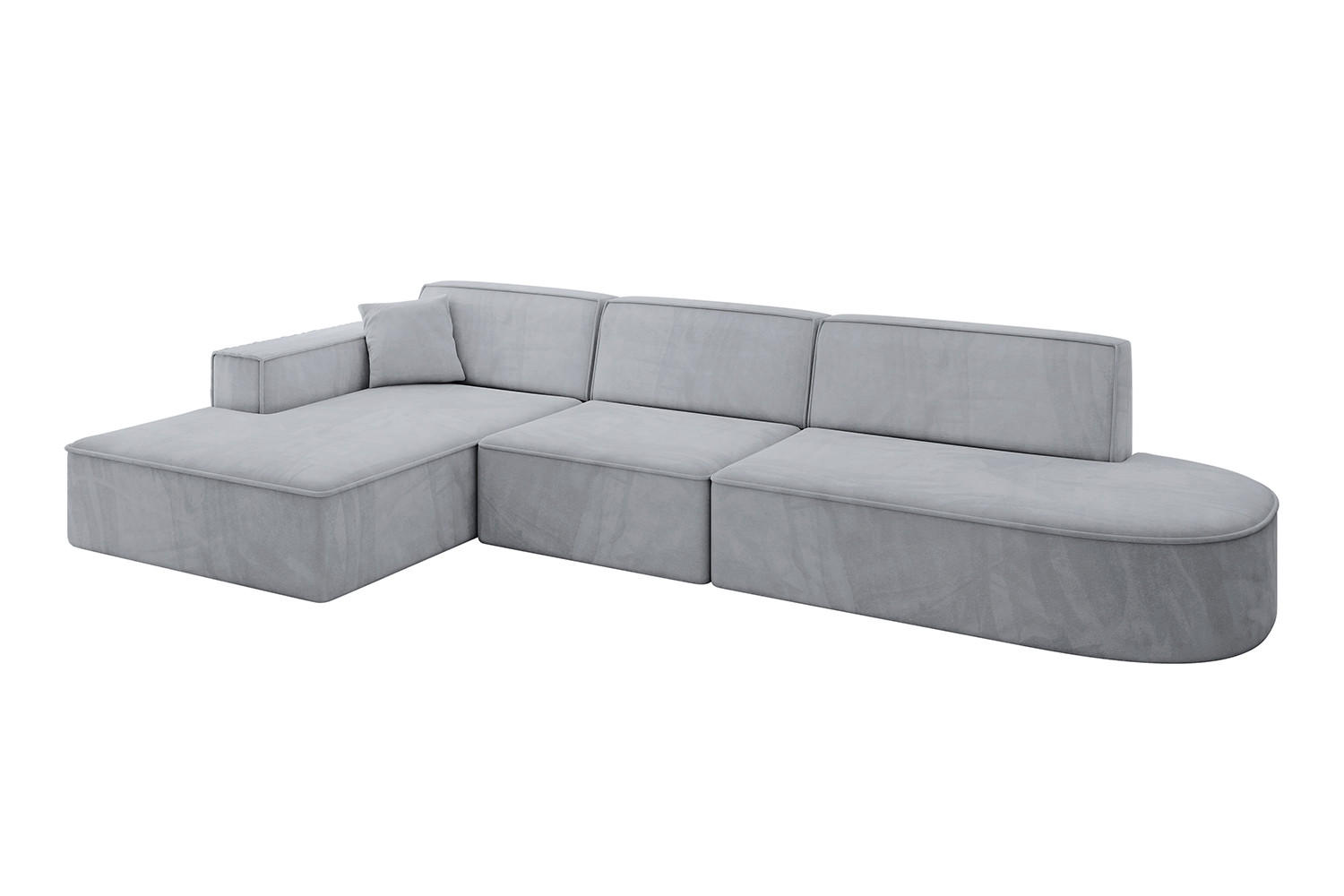 ECKSOFA Ottomane Links IREA-L2-v4 - 327x165x77 cm Grau - Titanfarben, Holzwerkstoff/Textil (327/165cm) - ALTDECOR