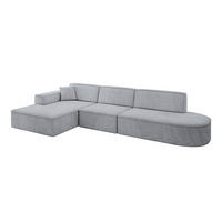 ECKSOFA Ottomane Links IREA-L2-v4 - 327x165x77 cm Grau - Titanfarben, Holzwerkstoff/Textil (327/165cm) - ALTDECOR