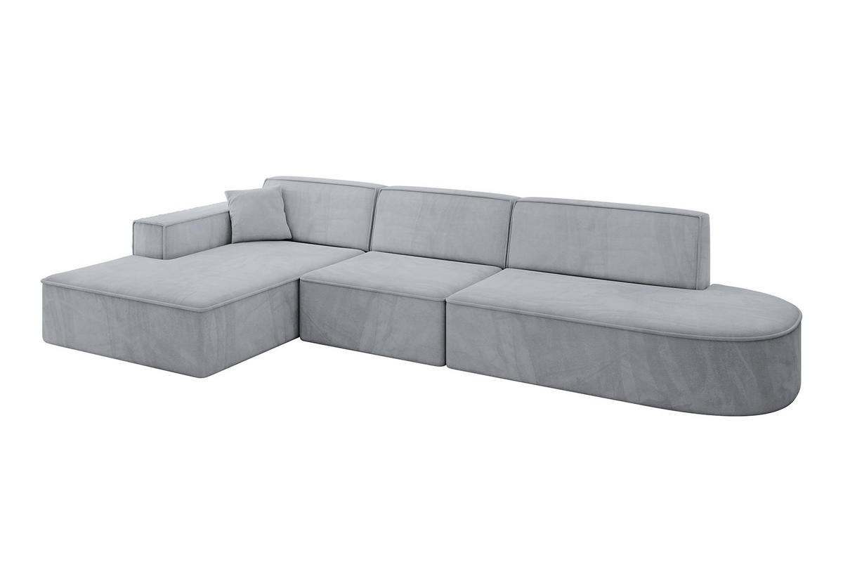ECKSOFA Ottomane Links IREA-L2-v4 - 327x165x77 cm Grau - Titanfarben, Holzwerkstoff/Textil (327/165cm) - ALTDECOR