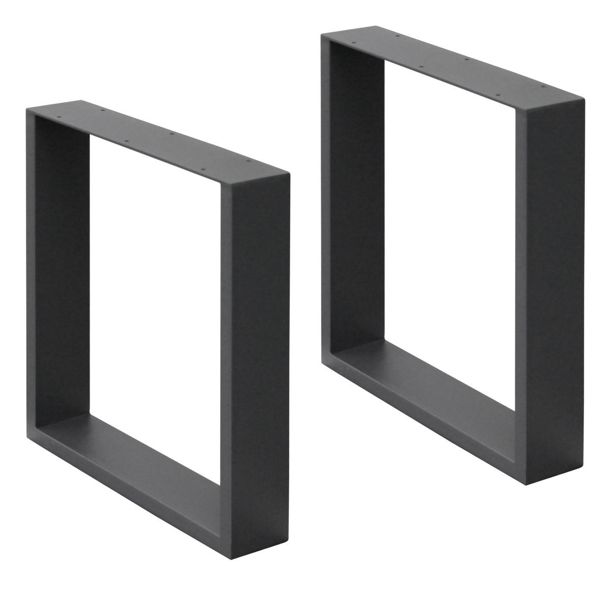 TISCHBEINE 2er Set 30 x 43 cm Anthrazit - Anthrazit, Metall (30/8/43cm) - ECD-Germany