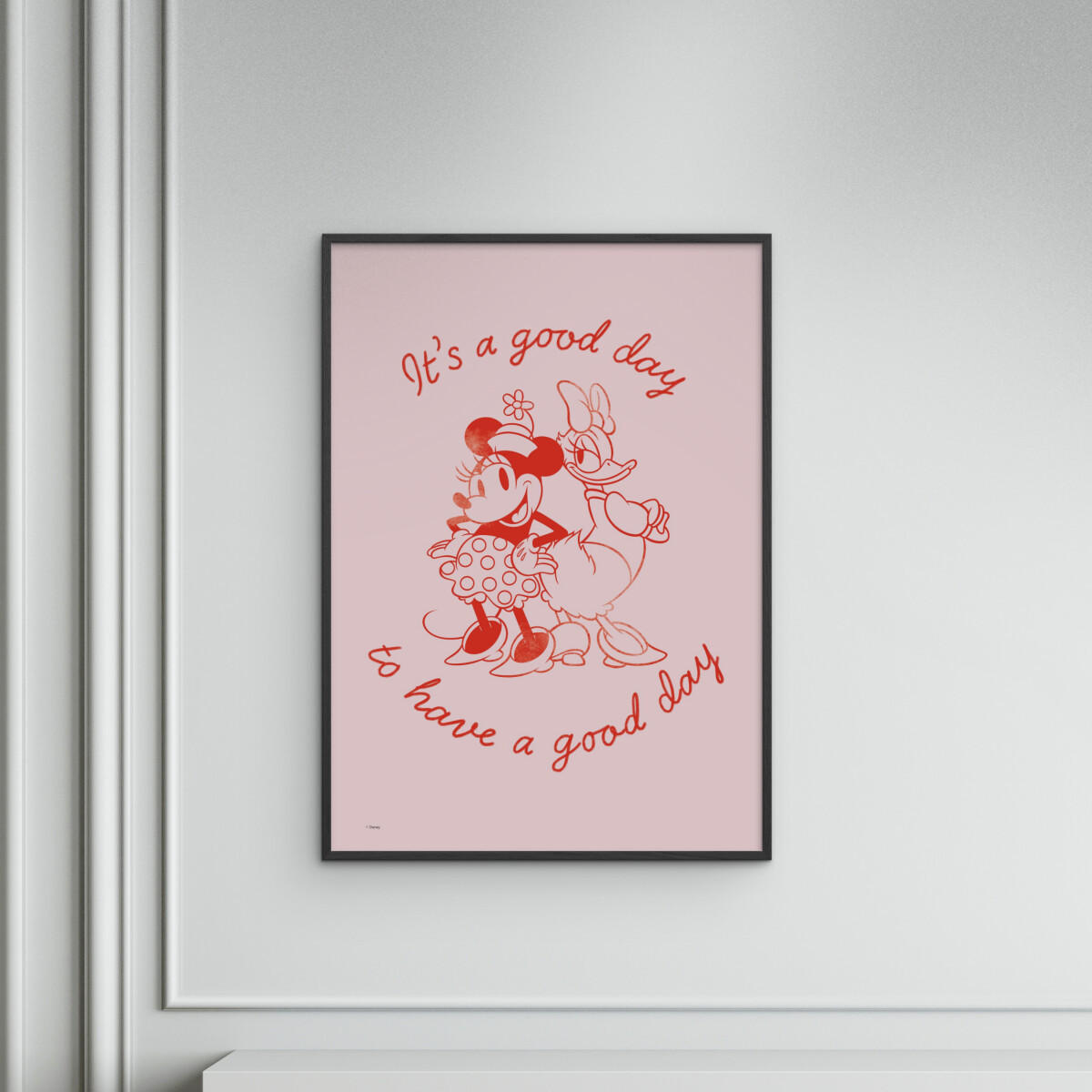 POSTER mit Rahmen Disney - Disney - It's a Good Day to Have a Good Day - Pink/Schwarz, Holz/Papier (70/100cm) - Poster&Frame