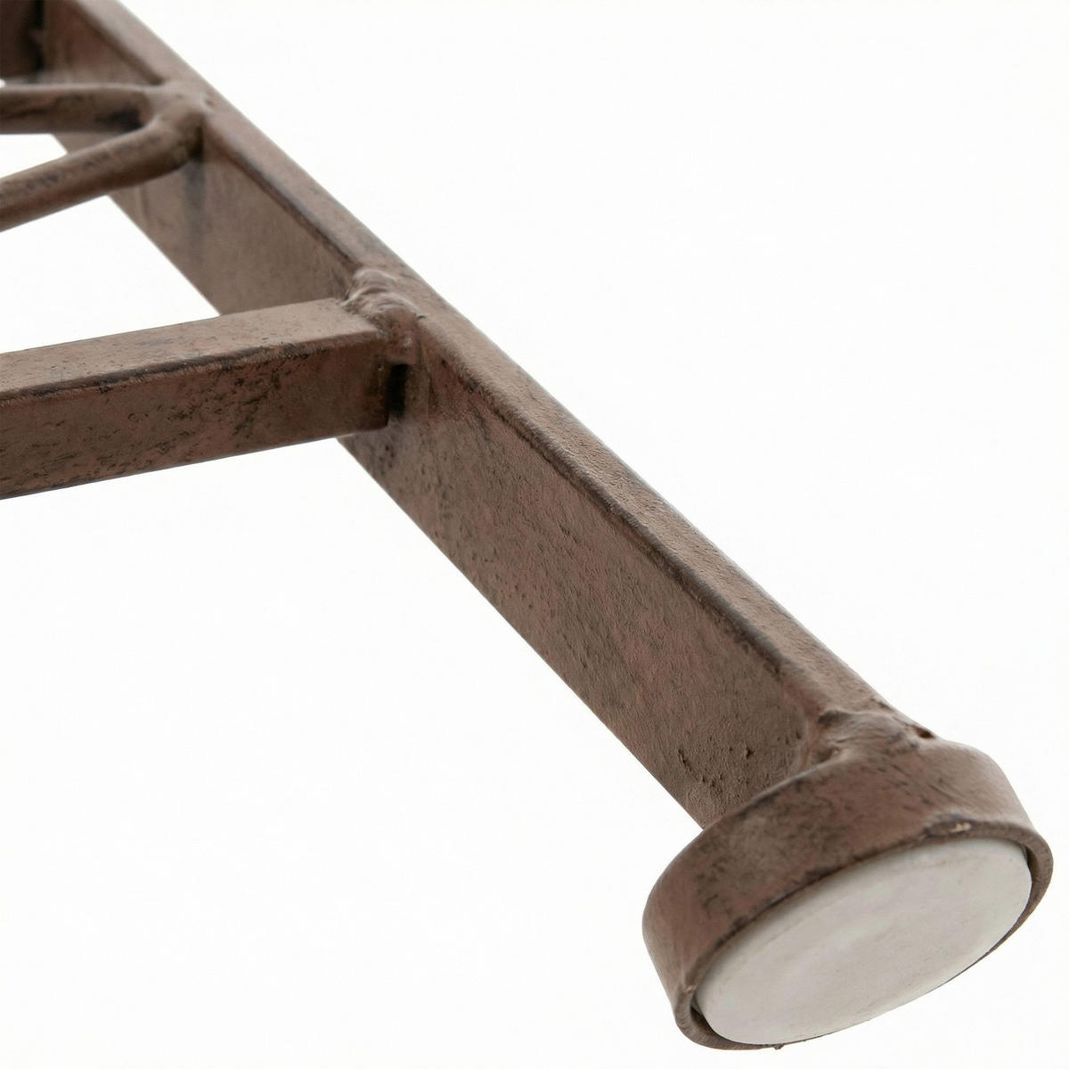 GARTENKLAPPSTUHL Metall Antik Braun - Braun, Metall (40/95/40cm) - CLP