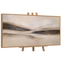 GEMÄLDE Spuren des Windes Schattenfugenrahmen Eichefarben 120x60 cm - Eichefarben, Holz (120/60cm) - YS-art gallery