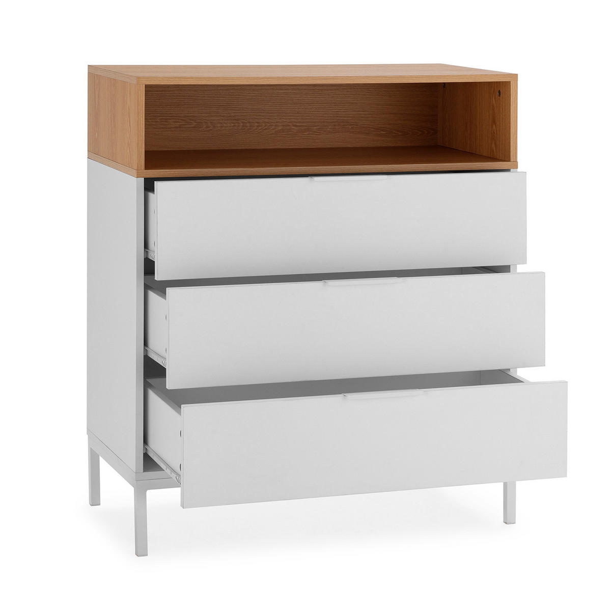 KOMMODE 80/95/40 Nieve Weiß - Weiß, Holzwerkstoff (80/95/40cm) - VS Venta-stock