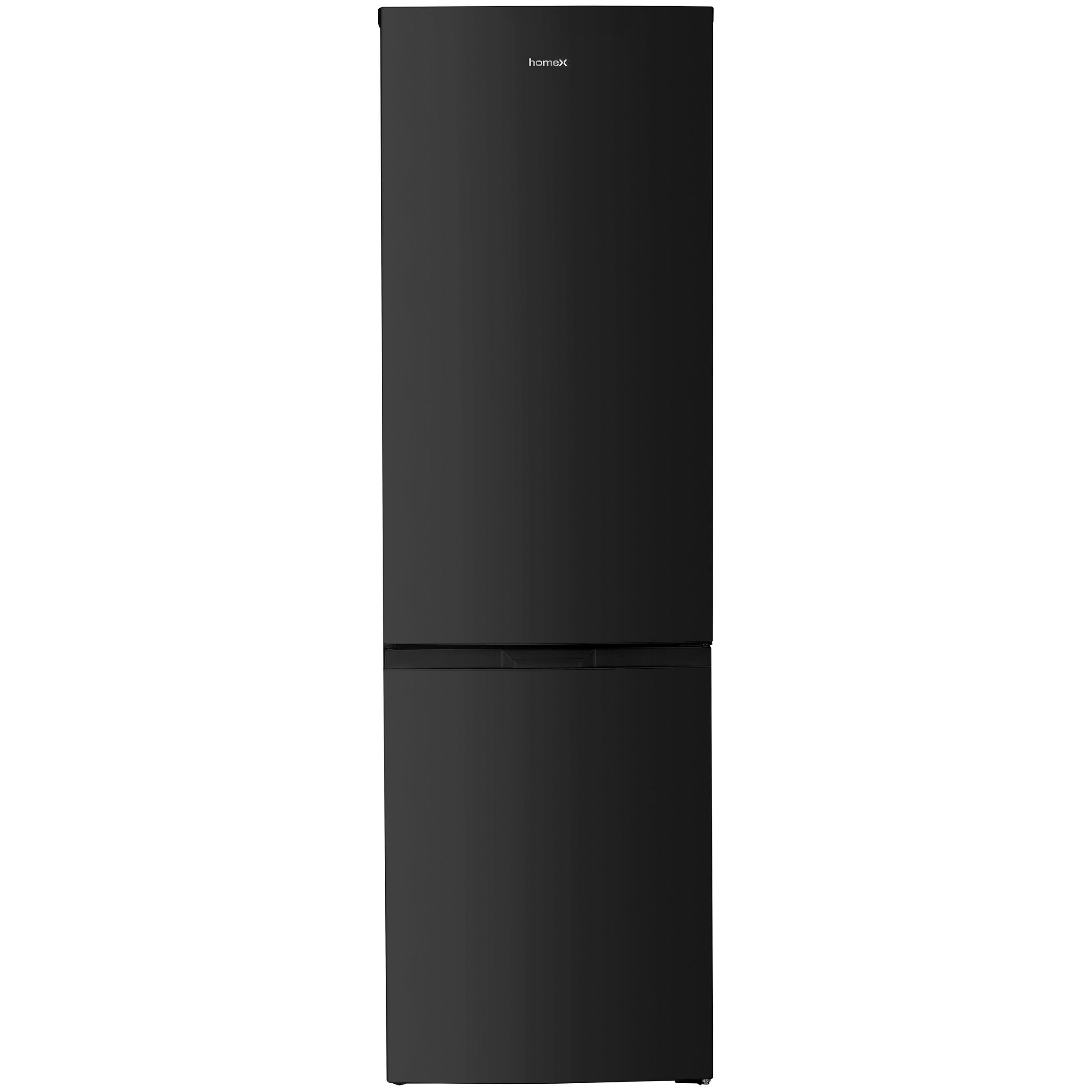 homeX Kühl-Gefrier-Kombination, Schwarz 60x186x59.5 cm