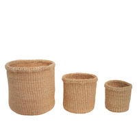 KORBSET 3-teilig Elani in Natur aus Sisal - Naturfarben, Naturmaterialien (14/14/14cm) - LaLe Living