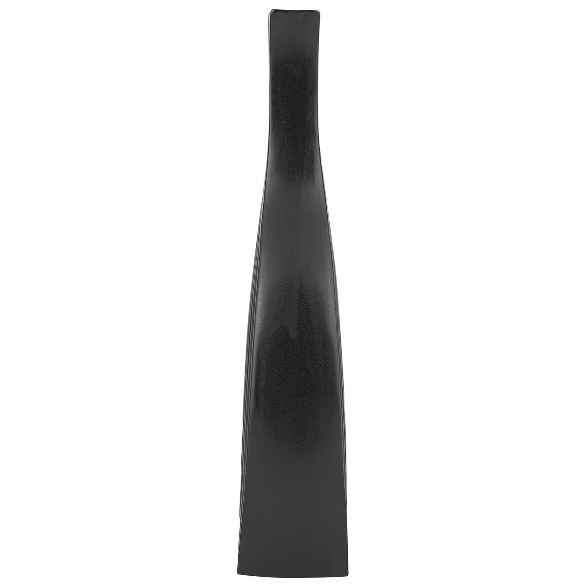 DEKOVASE Keramik schwarz Thapsus - Schwarz, Keramik (39cm) - Beliani