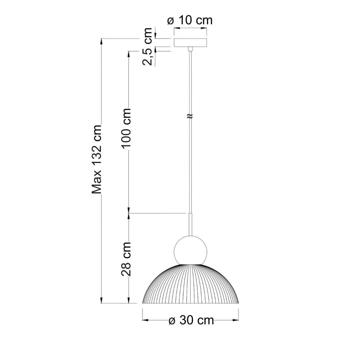 HÄNGELEUCHTE Ysolde, Bernstein und Messing, 28cm - Goldfarben, Glas (132/30/28cm) - KOSILUM