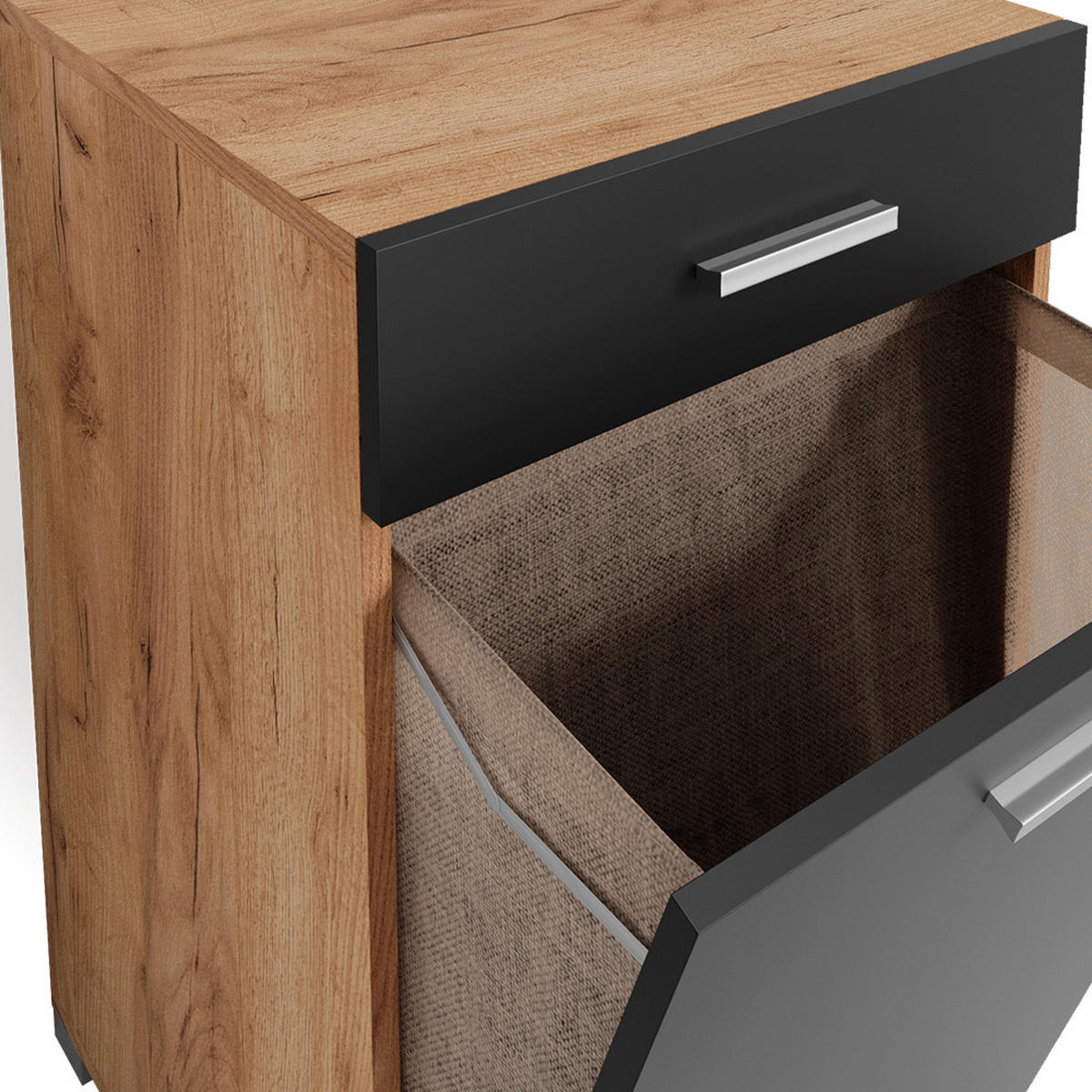 SKŘÍŇKA DO KOUPELNY Matteo Antracit - medově dubová/antracitová, kompozitní dřevo (50/78.5/45cm) - Vicco