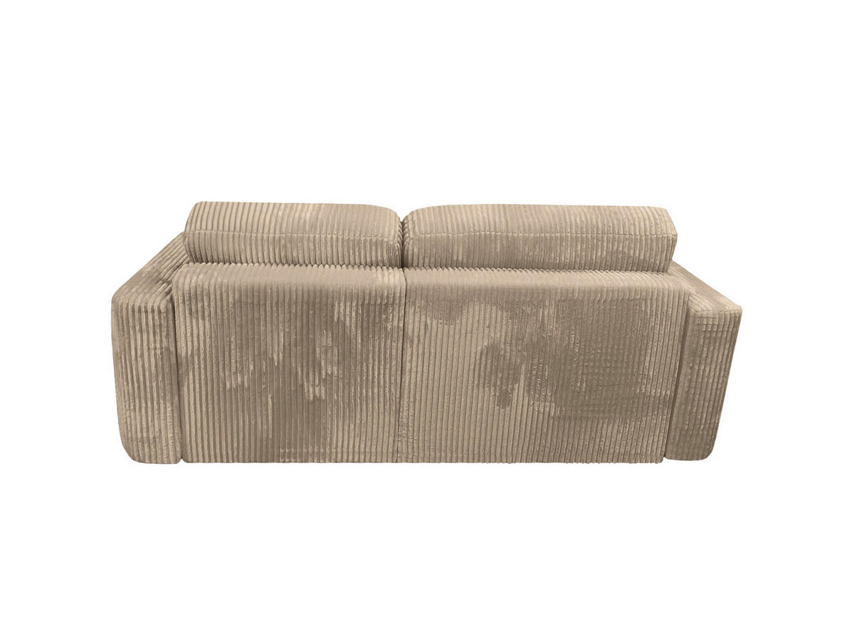 ECKSOFA Luna L rechts Beige aus Cord - Beige, Textil (271/195cm) - KS Home Concept
