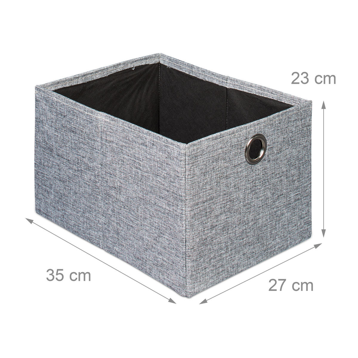 FALTBARER Sitzhocker - Grau, Holzwerkstoff/Textil (38/38/38cm) - Relaxdays