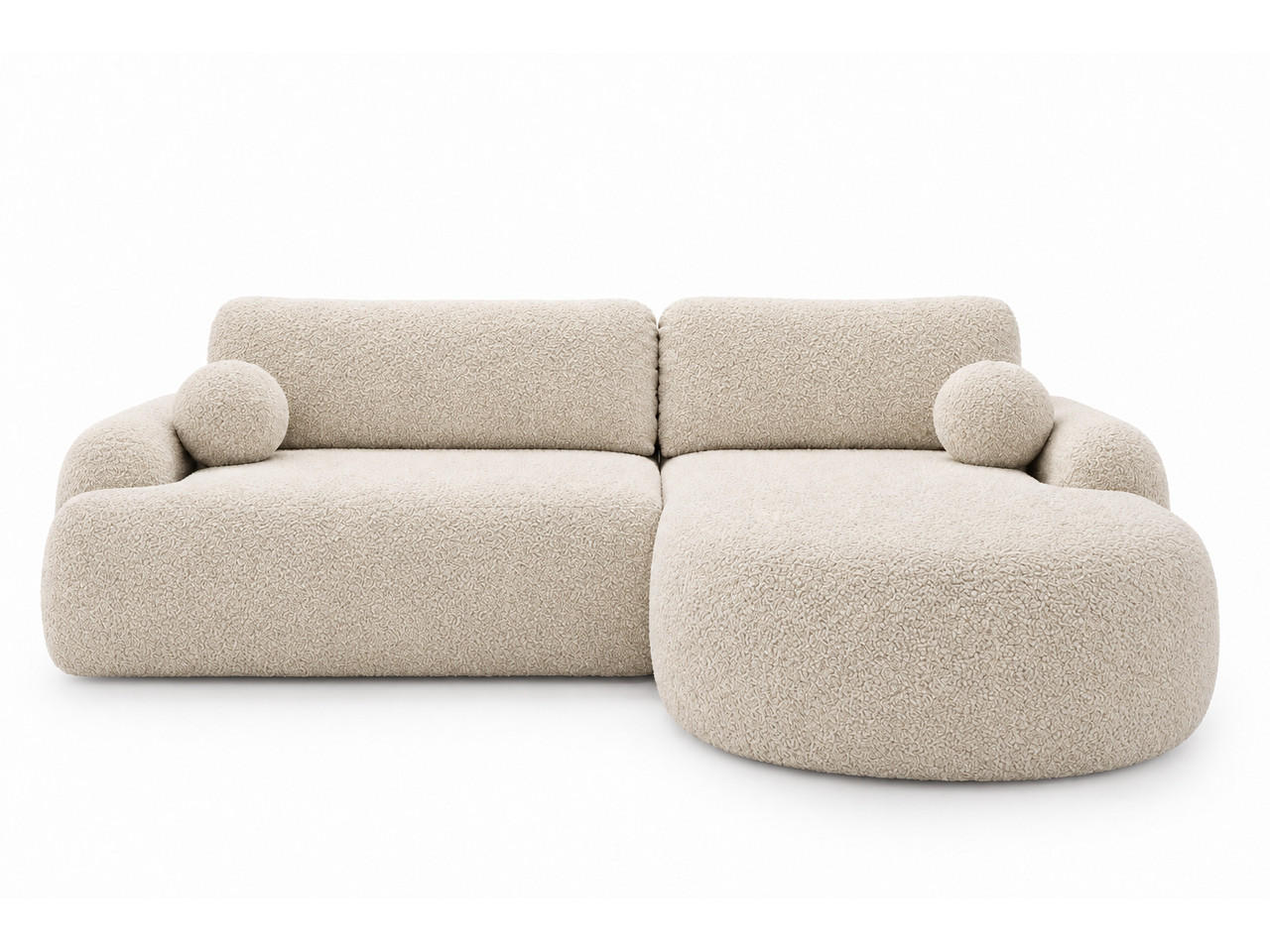 ECKSOFA Aurio Beige Rechts - Beige, Holz/Textil (261/177cm) - Graingold