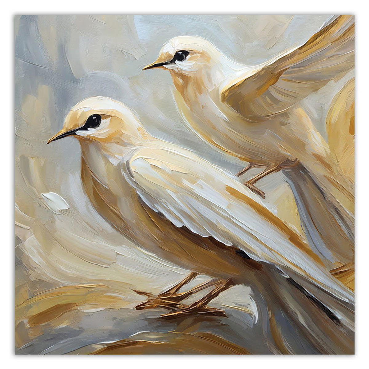 KUNSTDRUCK Beige 40/40 cm - Beige, Textil (40/40cm) - KUNSTLOFT