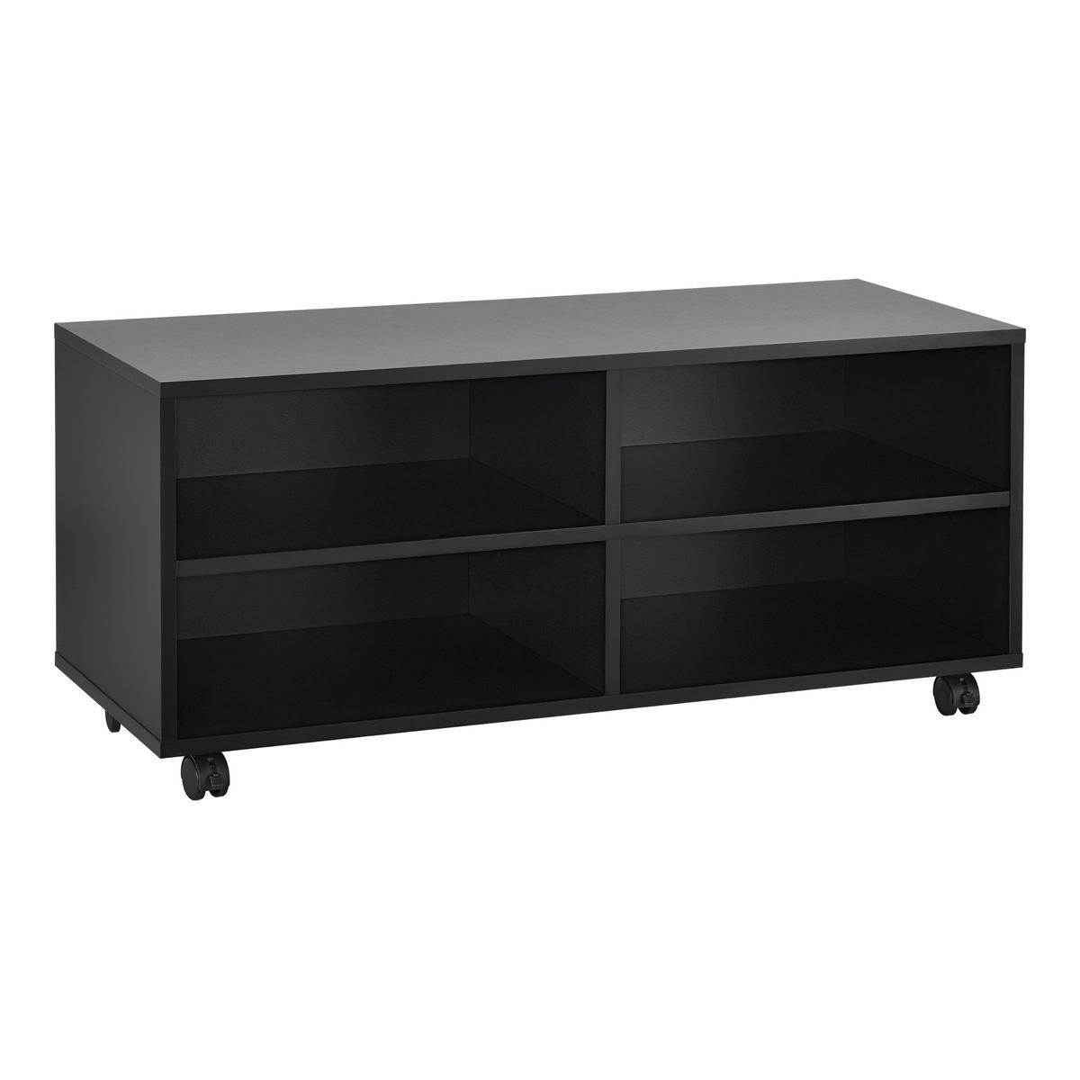 LOWBOARD Gränne - Schwarz, Holzwerkstoff/Kunststoff (90/40.5/35cm) - [en.casa]