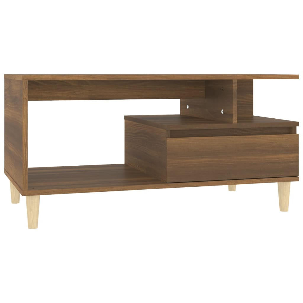 COUCHTISCH Braun Eichen-Optik 90x49x45 cm Holzwerkstoff - Braun, Holzwerkstoff (90/49/45cm) - furnicato