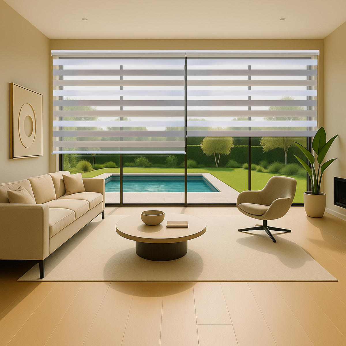 DOPPELROLLO Dreifarbig 60x180 cm - Multicolor, Kunststoff (60/180cm) - STORESDECO