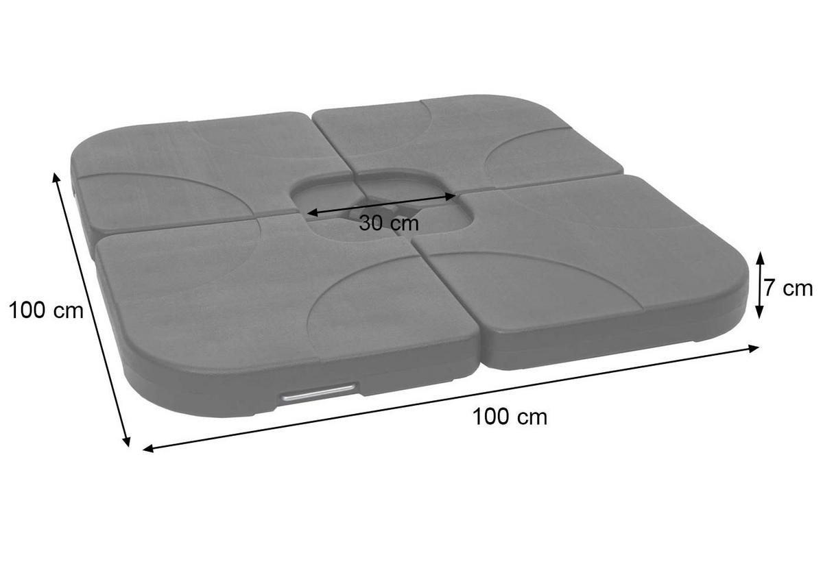 SONNENSCHIRM Cremeweiß - Weiß, Textil (500/500cm) - MCW
