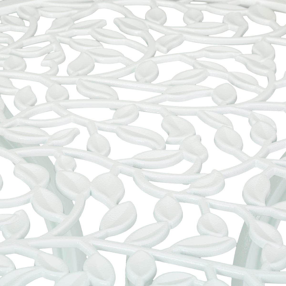 3-tlg.GARTENMÖBEL-SET - Weiß, Metall - Relaxdays