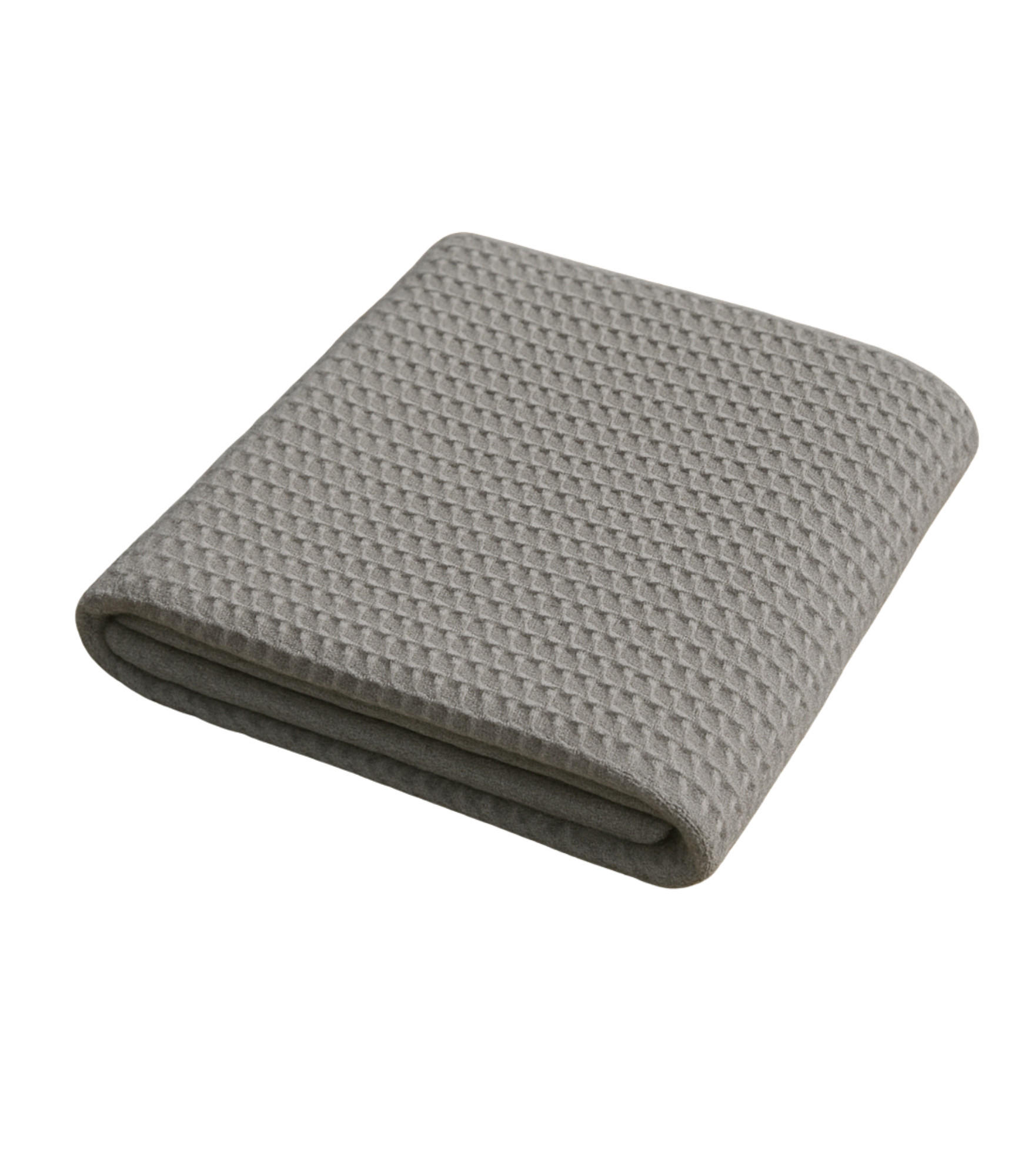 STRANDTUCH & Saunatuch Island. Waffel-Baumwolle. Grau - Grau, Textil (100/180cm) - SOWL