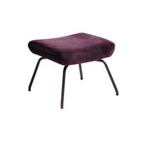HOCKER LOTTE Violett Velvet - Violett, Textil/Metall (57/44/52cm) - KAWOLA