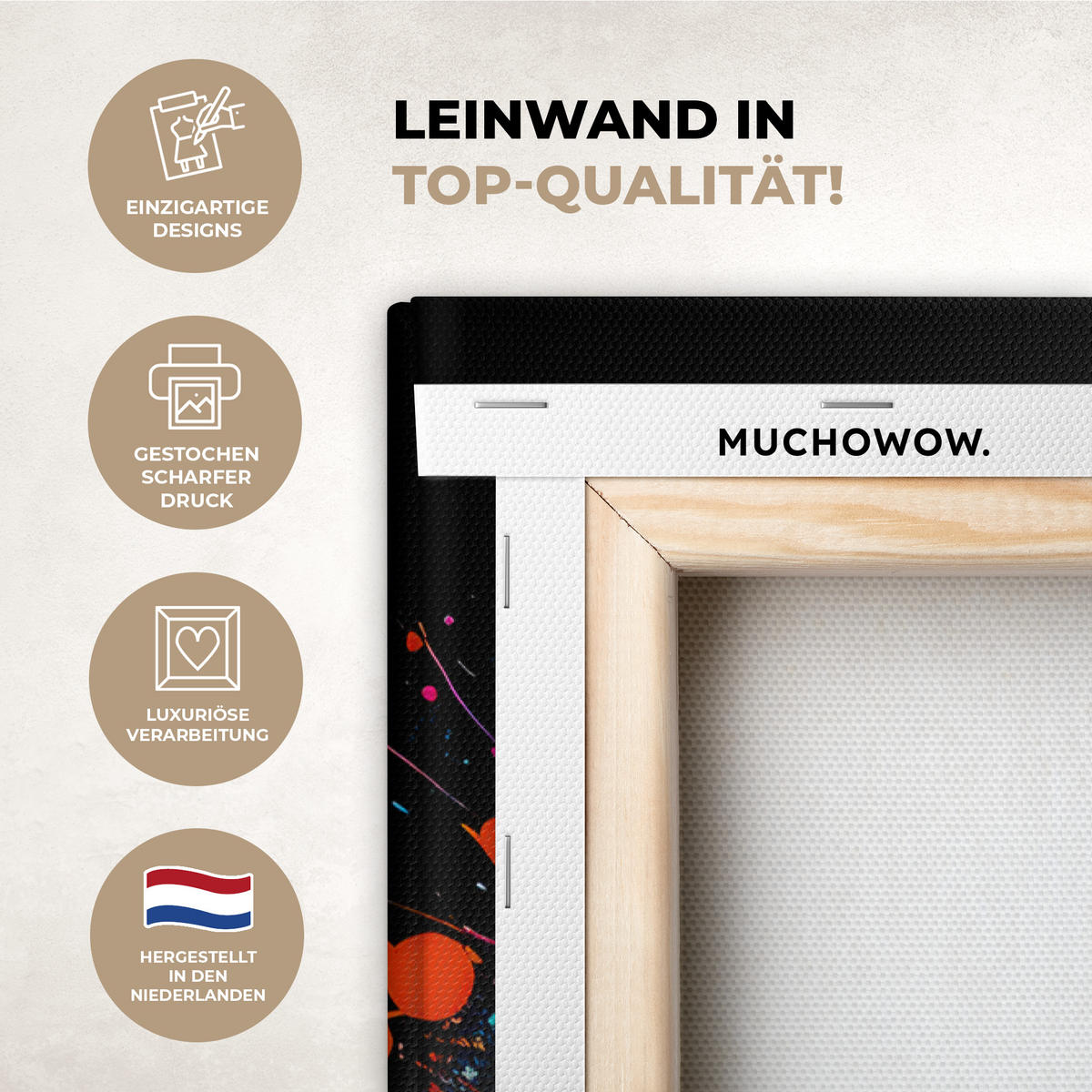 LEINWANDBILD Löwenzahn - Graffiti - Farbenfroh - Blumen - Natur 40x60 cm - Multicolor, Textil (40/60cm) - MuchoWow