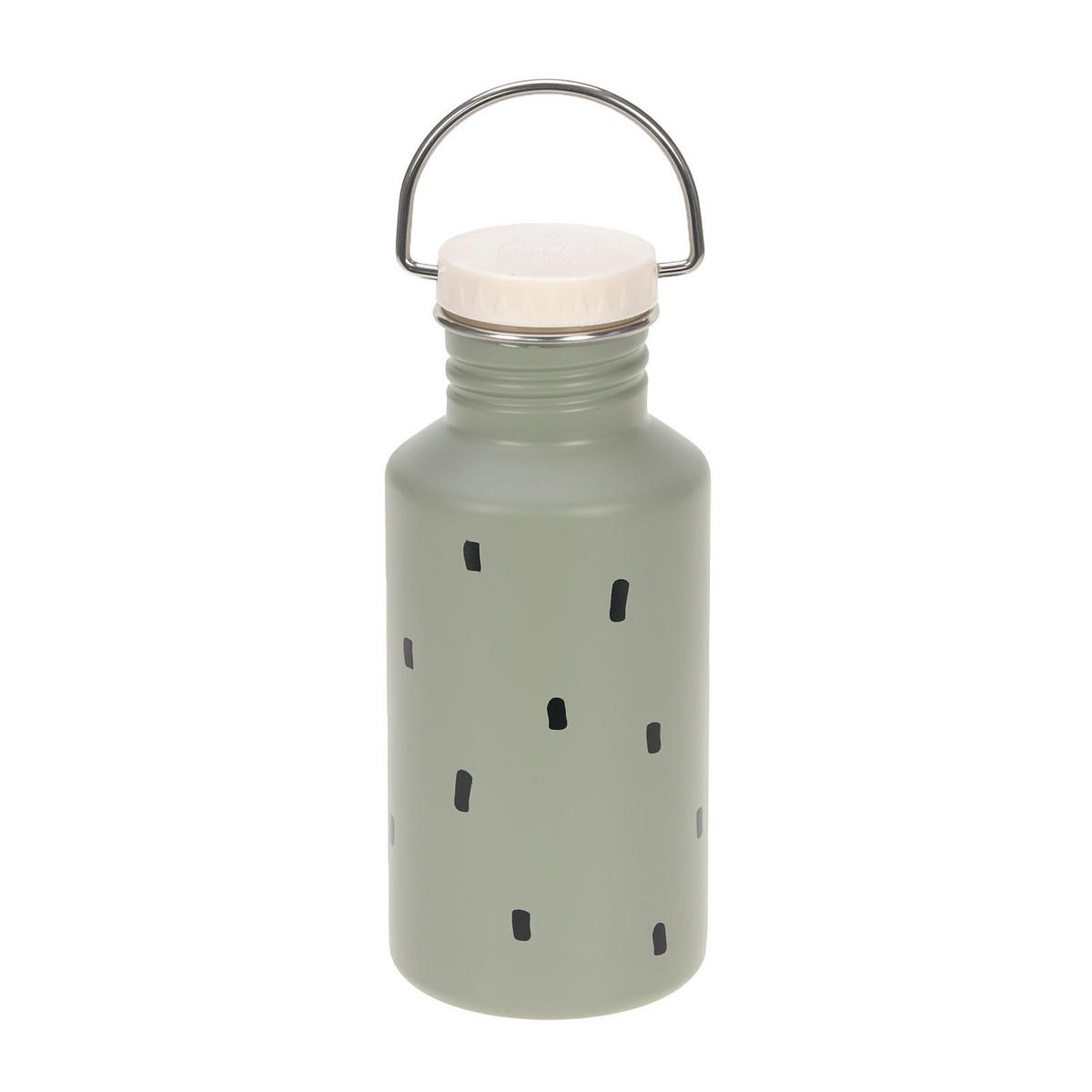 EDELSTAHL TRINKFLASCHE Happy Prints Oliv 500 ml - Olivgrün, Metall (0.5L) - Lässig