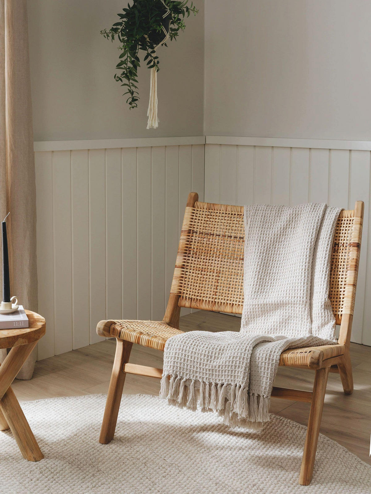 BAUMWOLLDECKE Amalia Ivory 125x150 cm - Creme, Textil (125/150cm) - benuta Pure