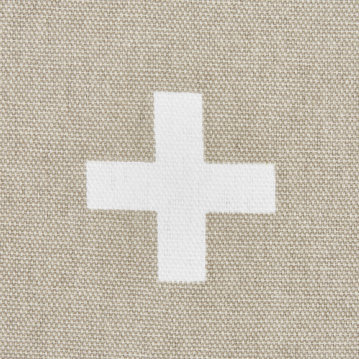 DEKOKISSEN 2er-Set Taupe 45/45 cm Velleia - Taupe/Weiß, Naturmaterialien (45/45cm) - Beliani