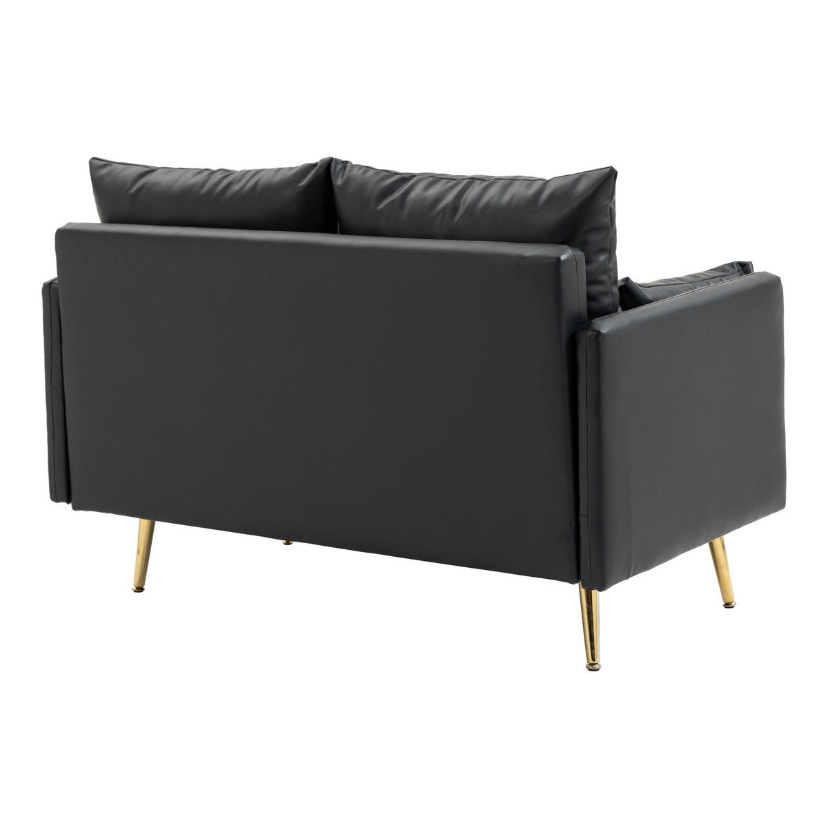 SOFA Sysmä - Goldfarben/Schwarz, Holz/Metall (122/72/65cm) - [en.casa]