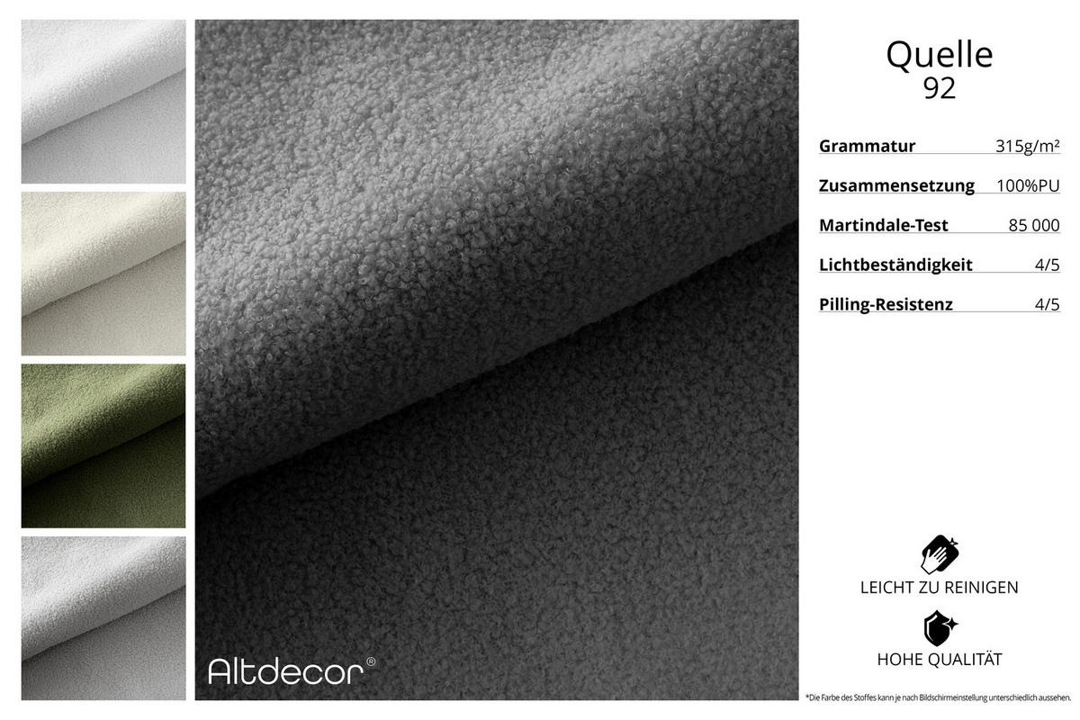 ECKSOFA mit Schlaffunktion und Bettkasten LIRA-L - 264x172x89 Grau - Grau, Holzwerkstoff/Textil (172/264cm) - ALTDECOR