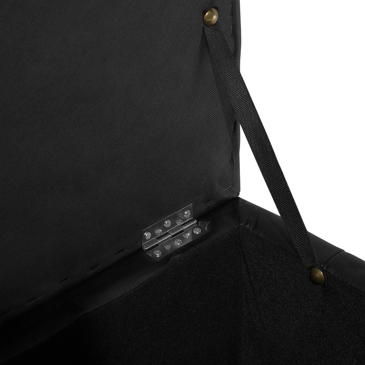 TRUHENBANK Michigan 42/72/40 cm - Schwarz, Kunststoff (72/40/42cm) - Beliani