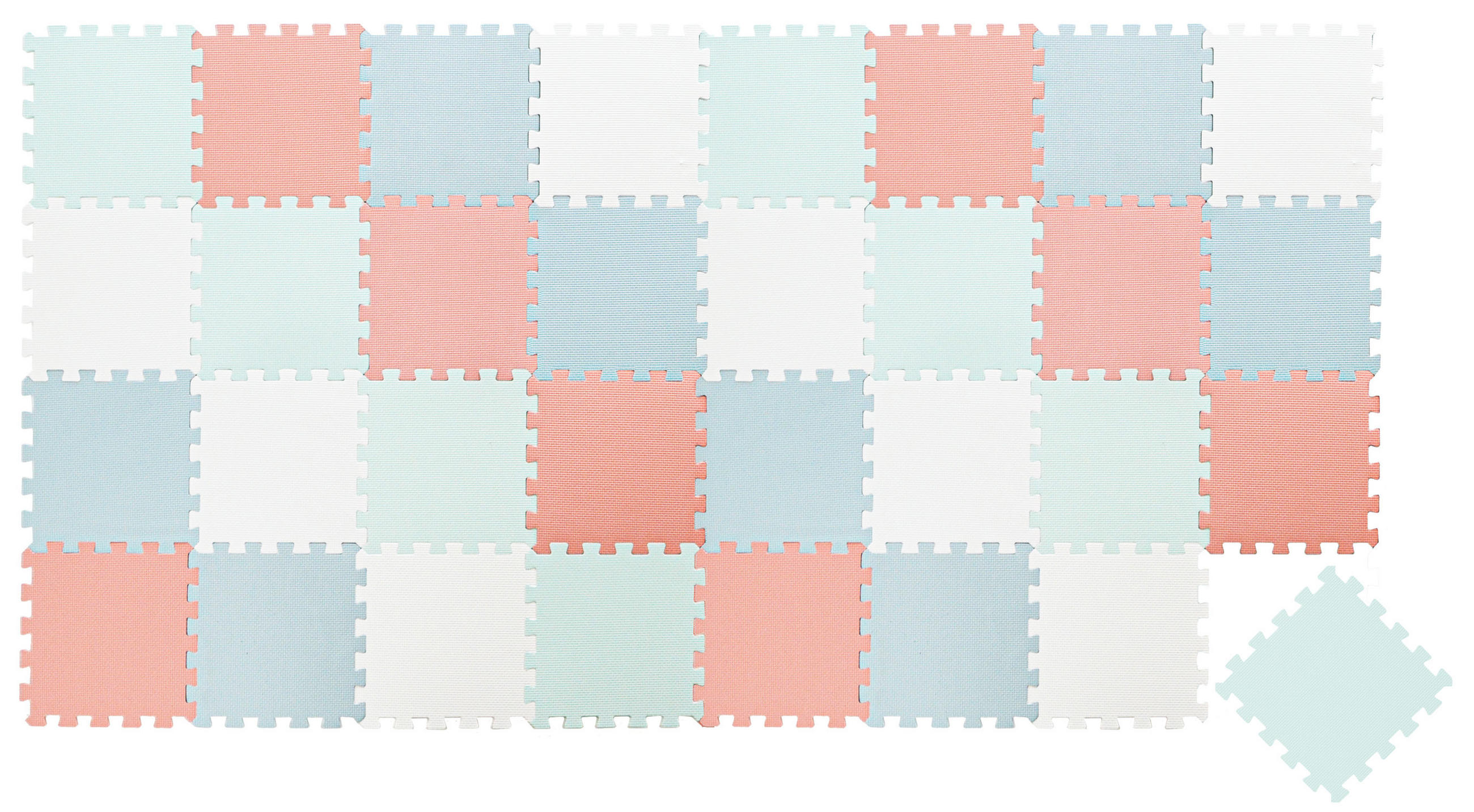SPIELMATTE ab Null - 360/120 cm Puzzlematte Bunt - Multicolor, Kunststoff (30/30cm) - Littletom