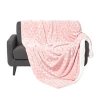 KUSCHELDECKE Sherpa 160/200 cm, Samtdecke mit Dreieckmuster - Rosa, Textil (160/200cm) - Homescapes