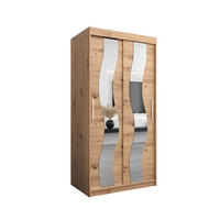SCHWEBETÜRENSCHRANK 200/100/62 2-türig - Silberfarben/Eiche Artisan, Holz/Kunststoff (100/200/62cm) - Abiks Möbel