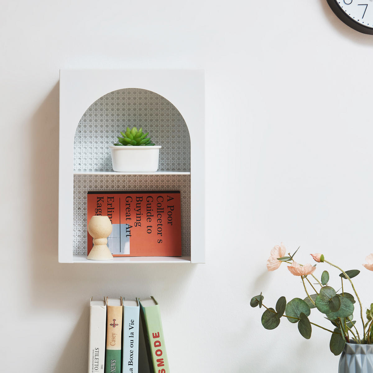 WANDREGAL Jäller I. - Weiß, Metall (30/40/13cm) - [en.casa]