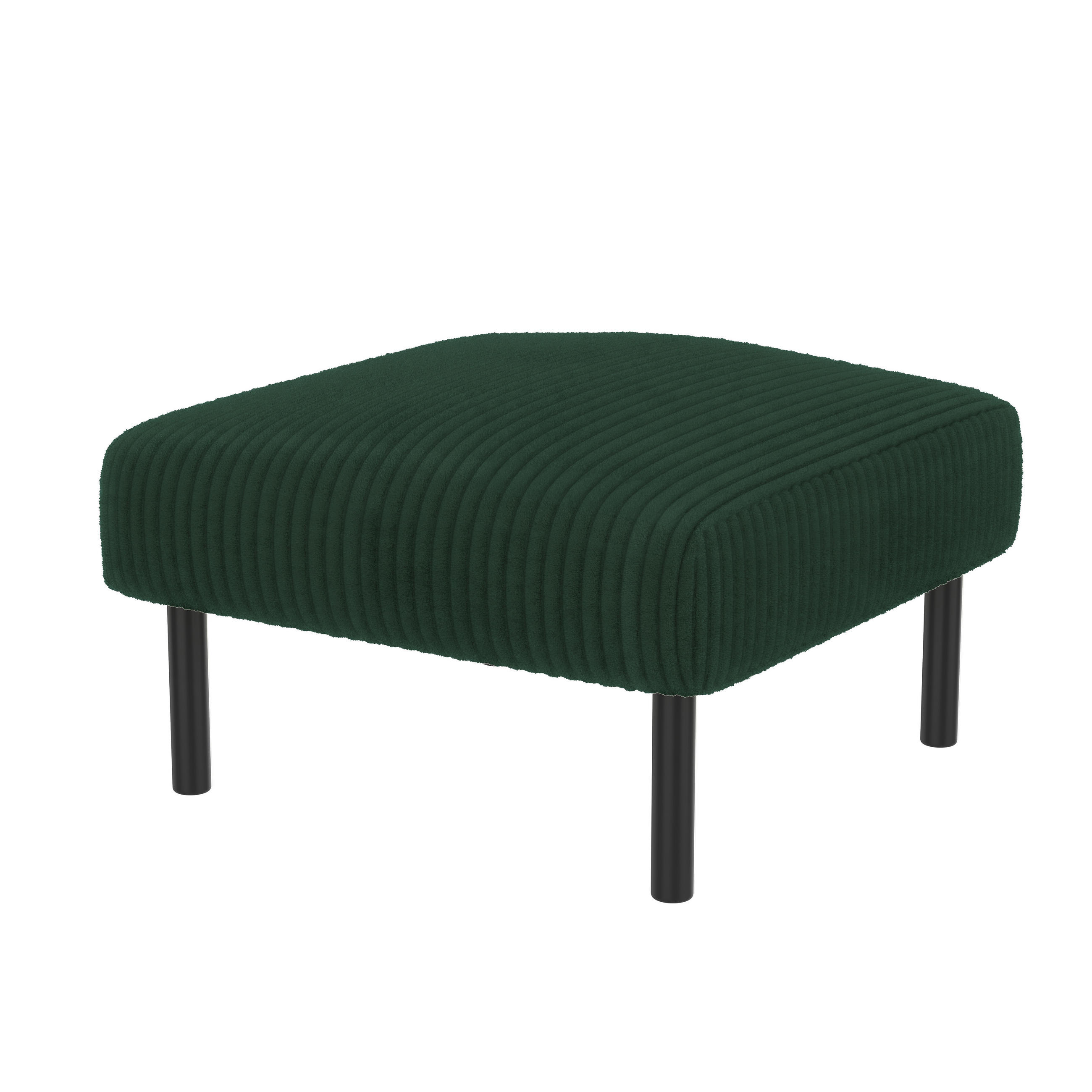 HOCKER Cord Smaragd - Grün, Textil/Metall (56/39/51cm) - WISHDOR