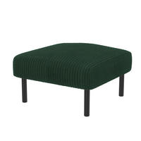 HOCKER Cord Smaragd - Grün, Textil/Metall (56/39/51cm) - WISHDOR