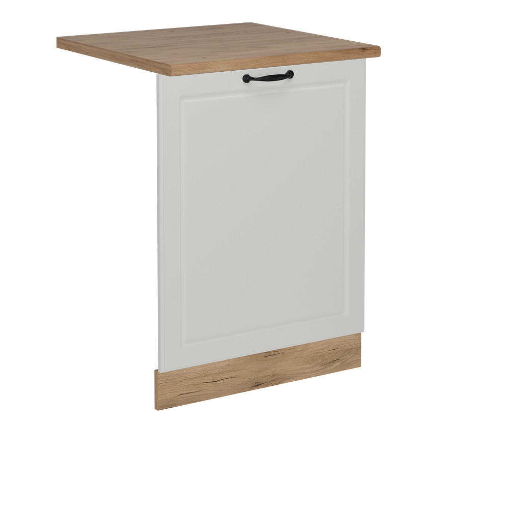 DISKMASKINENS FRONTPANEL R-Line Vitt hus på landet 60 cm , AP Oak Vit, Honungsek 81.8/60/60 cm