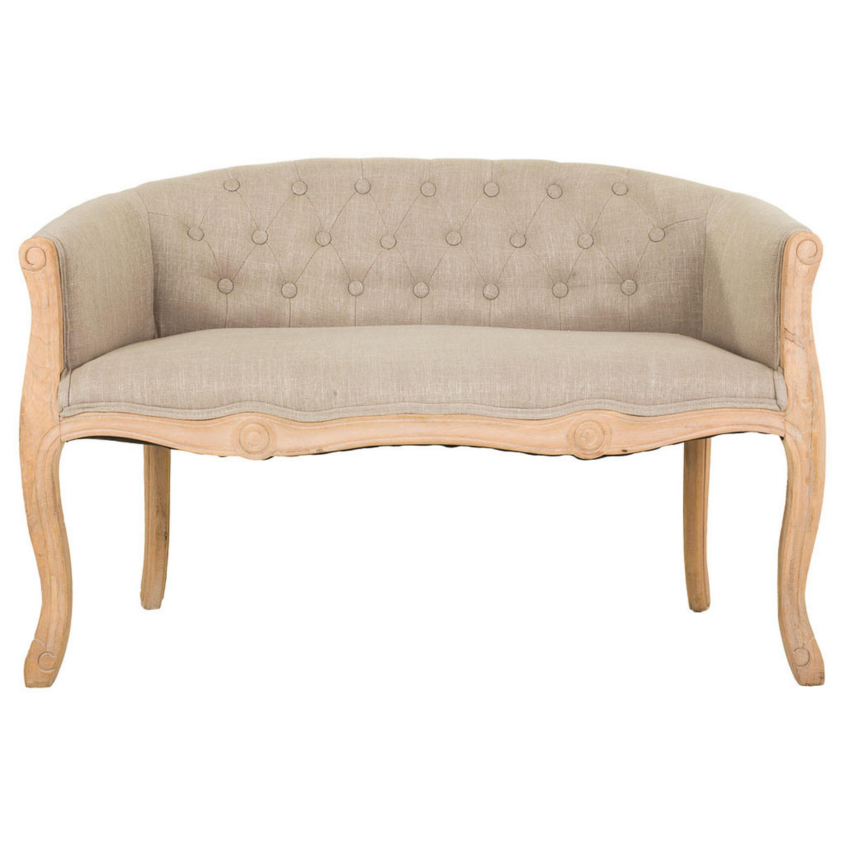 SOFA aus Holz 107x61x70 cm - Beige, Holz (107/70/61cm) - Wanderlust