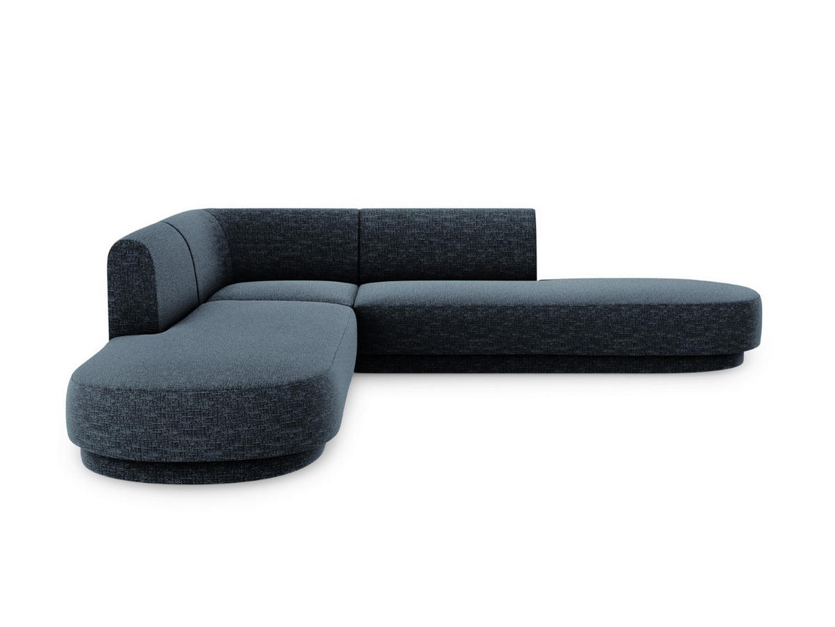WENDBARES-ECKSOFA Miley aus Chenille-Stoff königsblau 5 Sitzplätze - Blau, Textil (248/248cm) - Micadoni