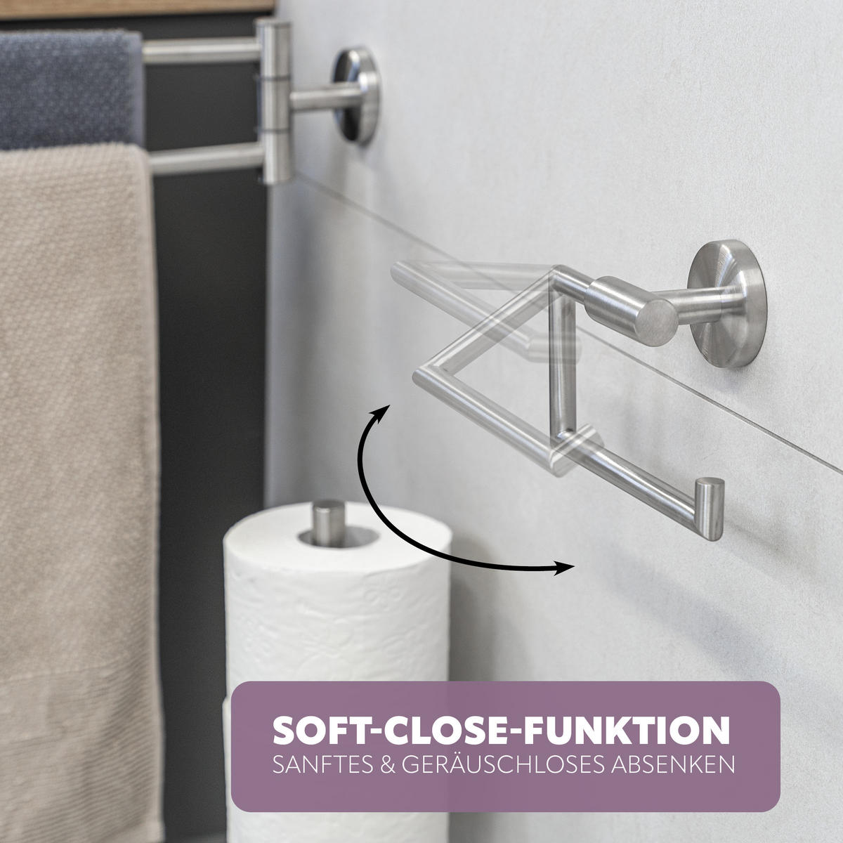 TOILETTENPAPIERHALTER PIAZZA 2er Set, Edelstahl - Chromfarben, Metall (15.5/11/6cm) - bremermann