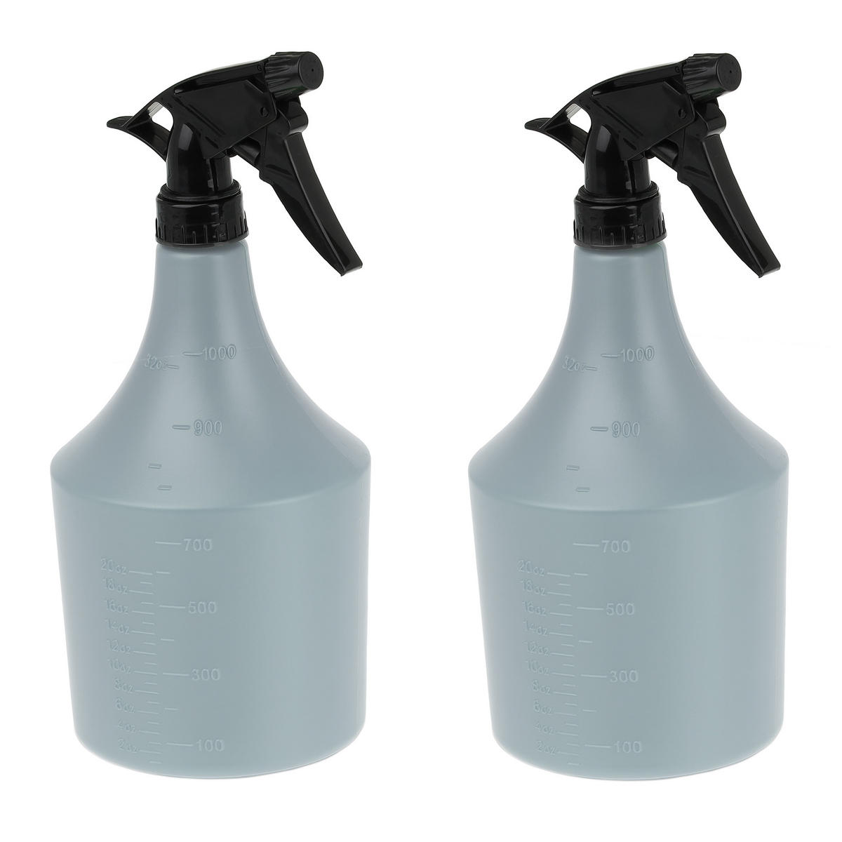 2XSPRÜHFLASCHE - Grau, Kunststoff (11/25/11cm) - Relaxdays