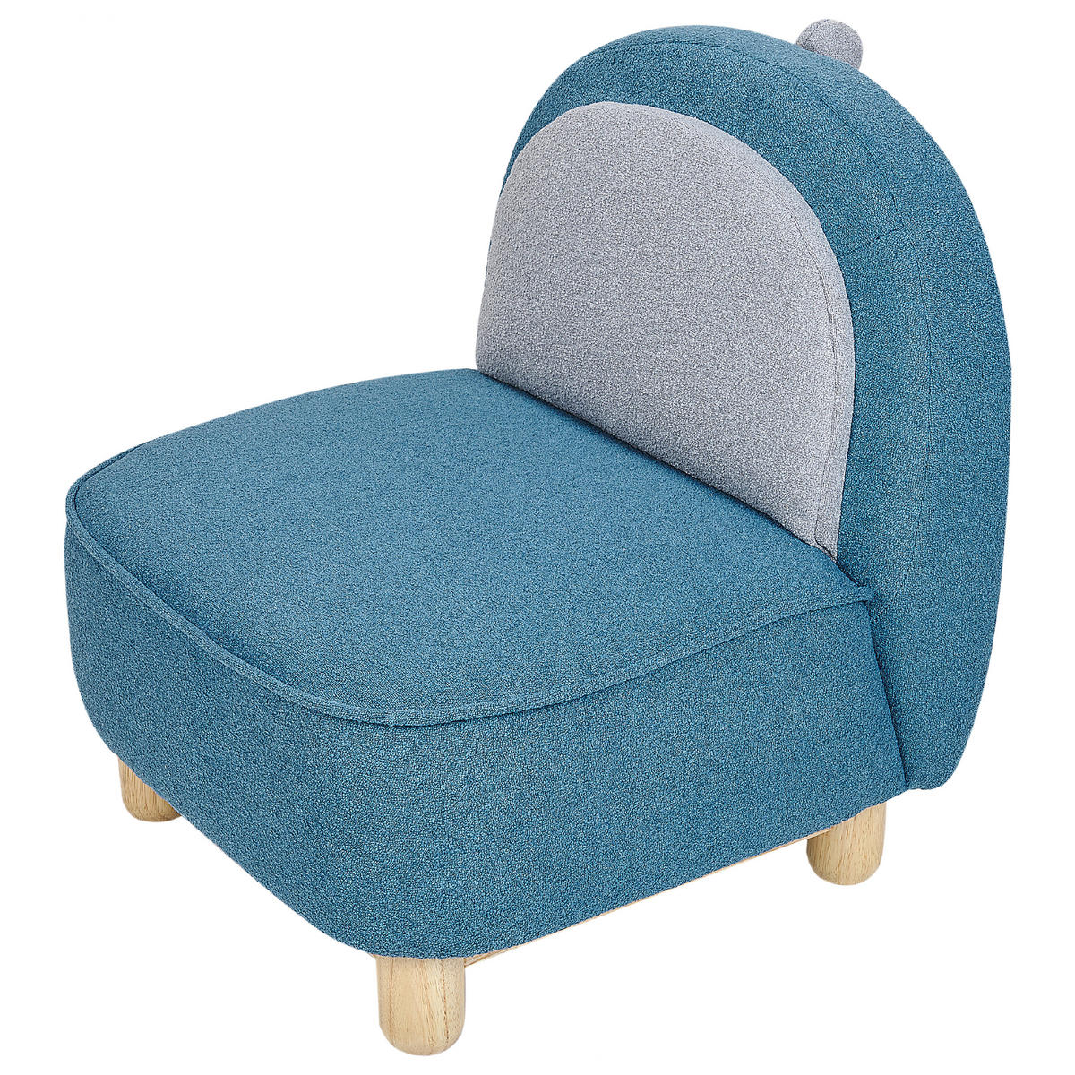 KINDERSESSEL Dinosaurier Stoff Blau Faborg - Blau/Dunkelgrau, Textil (50/56/47cm) - Beliani