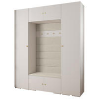 GARDEROBEN-SET 236,7/200/47 - Goldfarben/Weiß, Holz/Kunststoff (200/236.7/47cm) - Abiks Möbel